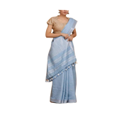 Khadi Linen Saree M J HANDLOOM